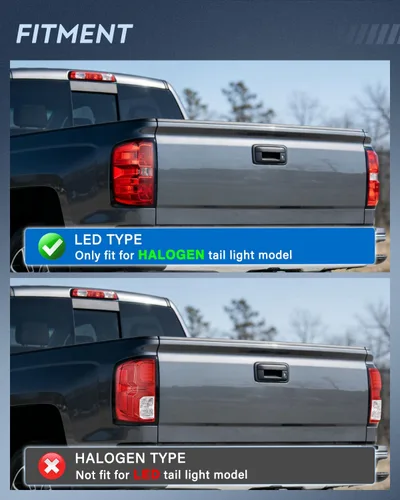 Miniatura 2 de Ensamble de luz trasera Nilight Compatible con Chevy Silverado 1500 2014 2015 2016 2017 2018 2019, 2500 HD 3500 HD, GMC Sierra 3500HD 2015-2019