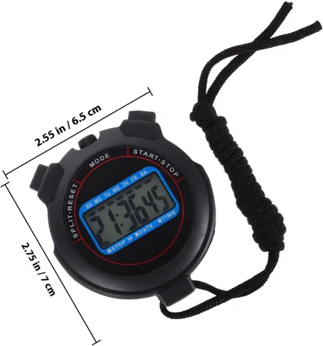 Miniatura 2 de Zerodeko Cronómetro deportivo digital de alta precisión con función de alarma de fecha para natación, correr, yoga, entrenamiento, temporizador