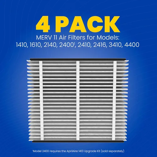 Miniatura 5 de AprilAire 410 Filtro de Reemplazo para Purificadores de Aire de Toda la Casa - MERV 11, Aire Limpio y Polvo, Filtro de Aire 16x25x4 (Paquete de 4)