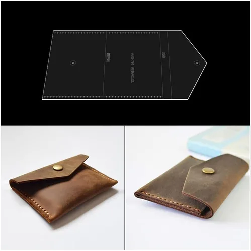 RIVEENY Plantillas de cuero acrílico, plantillas de dibujo de artículos de cuero acrílico para mini bolsas colgantes, monederos, monederos, bolsa de