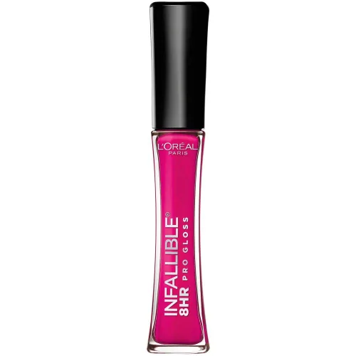 Miniatura 29 de L'Oreal Paris Maquillaje Infallible Brillo labial hidratante de 8 horas, Fiery, 0.21 onzas líquidas