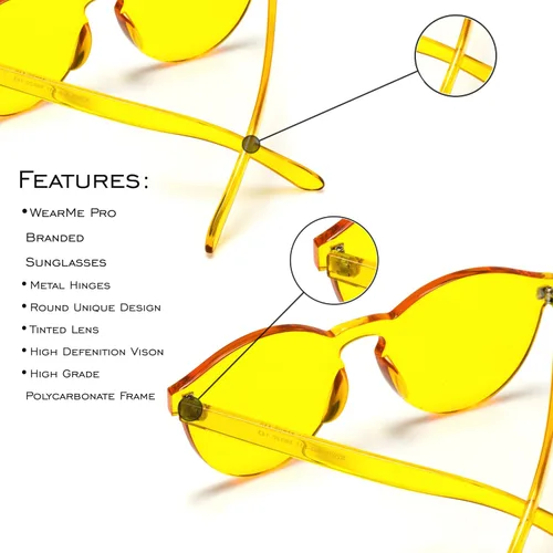 Miniatura 5 de Wearme Pro - Lentes para sol Super Retro Redondos, transparentes.