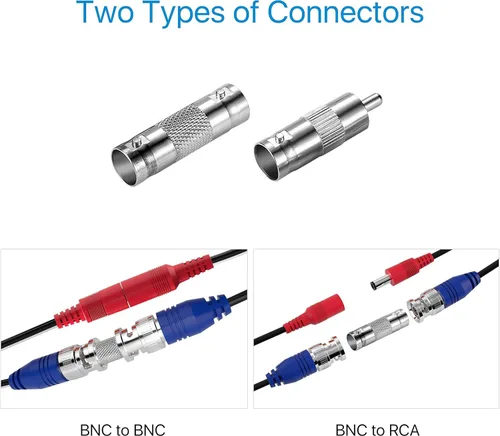 Miniatura 9 de ZOSI Paquete de 1 cable de alimentación de video todo en uno de 33 pies (32.8 ft), cables de cámara de vigilancia de extensión BNC para sistemas DVR