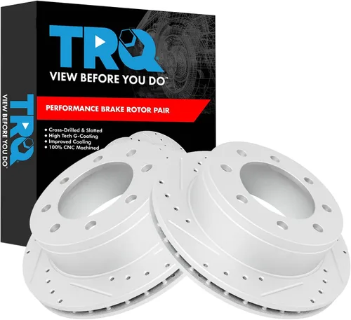 Miniatura 107 de TRQ Juego de rotores de freno de rendimiento trasero con revestimiento G premium compatible con Mazda 6 2014-2021