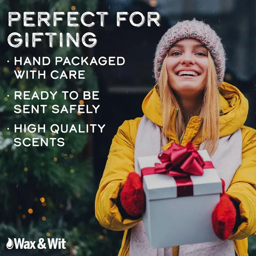 Miniatura 6 de Wax & Wit Velas de otoño con aroma de calabaza y especias para el hogar, vainilla, calabaza, canela, clavo, regalo perfecto para decoración