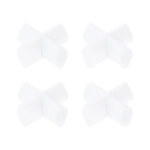Miniatura 8 de MECCANIXITY Agitador magnético mezclador barra de agitación 10 mm (0.39 ") x10mm forma de cruz PTFE imán de revestimiento blanco para laboratorio 4