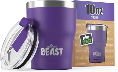 Miniatura 41 de Beast Vaso Térmico de 30 oz de Acero Inoxidable con Aislamiento al Vacío para Café y Hielo de Doble Pared Termo de Viaje (Rojo Arándano)