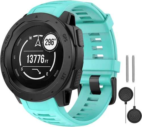 Miniatura 10 de Compatible con Garmin Instinct Band, correa de repuesto de silicona suave para Garmin Instinct 2/Solar/Tactical
