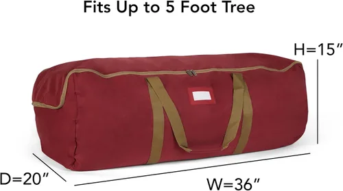 Miniatura 3 de Covermates Keepsakes - Bolsa de almacenamiento para guirnaldas tipo morral - Poliéster duradero, asas reforzadas, caben guirnaldas de hasta 25 pies