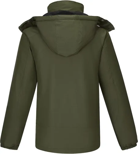 Miniatura 2 de CAMEL Chaquetas de esquí de invierno para hombre, abrigo de nieve impermeable con capucha, chaqueta de lluvia resistente al viento