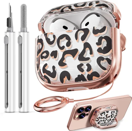 Miniatura 41 de Inesore Funda para AirPods Pro 3 2025 con cerradura, funda transparente floral para mujeres, compatible con Apple Airpods Pro de 3ª