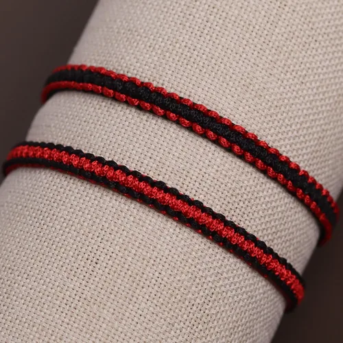 Miniatura 3 de 2 piezas de pulseras a juego de color rojo y negro para mejores amigos y parejas, regalo para cumpleaños, novio, novia, mejores amigos, amistades