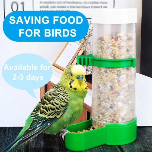 Miniatura 3 de Comedero para pájaros, dispensador de agua para pájaros, 2 unidades, alimentador automático de agua para pájaros con 1 alimentador de alimentos
