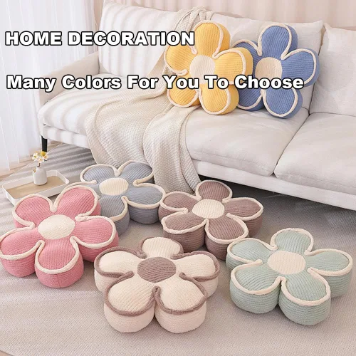 Miniatura 3 de XIAIJIA 3 PCs Cojines con Forma de Flores Cojín con Forma de Flores Cojín Decorativo de Margarita para Cama Lindas Almohadas Decorativas 3 piezas-3
