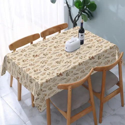 Miniatura 26 de Cafl Mantel retro con diseño de girasol de los años 70, sin arrugas, para picnic, cocina, vacaciones, comedor, rectangular, poliéster lavable