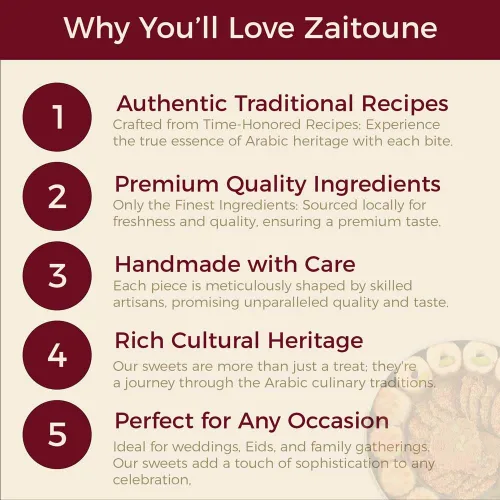 Miniatura 2 de Zaitoune Maamoul Date Cookies – 18 oz – Auténticos dulces de Oriente Medio Galletas árabes con dátiles – Regalos de postre premium en lata elegante