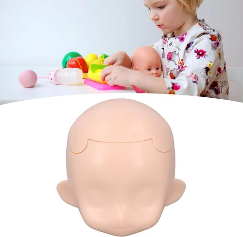 Miniatura 4 de Cabeza de muñeca en blanco, reemplazo de exquisita bola articulada de silicona para muñeca articulada de 1/12 bola para adultos (blanco normal)