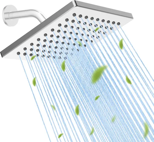 Miniatura 12 de Hibbent Cabezal de ducha filtrado de metal, cabezal de ducha de lluvia de alta presión de 6 pulgadas, filtro de ducha de 20 etapas para suavizador