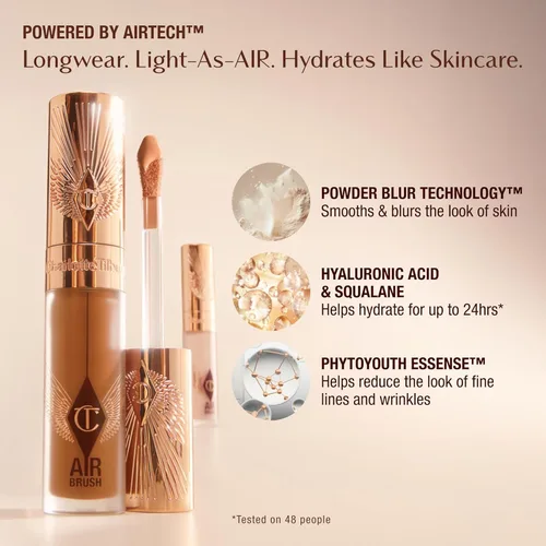 Miniatura 6 de Charlotte Tilbury AIRbrush Corrector de desenfoque impecable – Corrector para ojeras, manchas y más – Hidratante, cobertura completa con un acabado