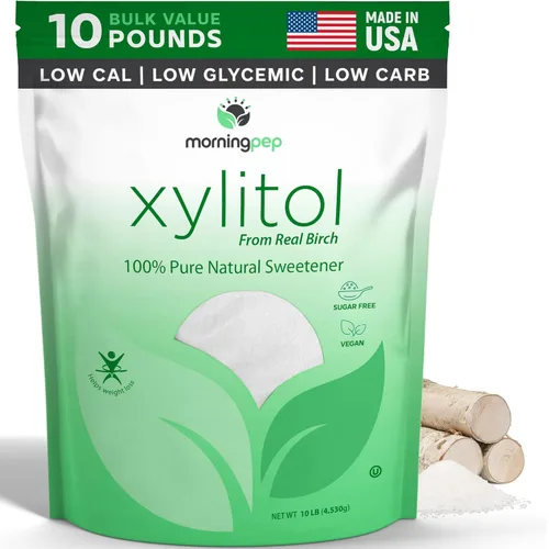 Miniatura 13 de Morning Pep - Edulcorante puro de xilitol de abedul (apto para dieta keto) sin regusto 1 libra (no de maíz) sin OMG Kosher sin gluten Producto