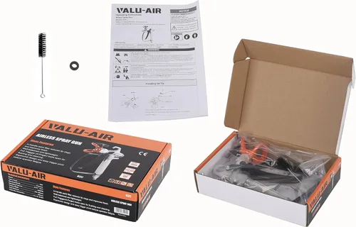 Miniatura 5 de Valu-Air Pistola de pintura sin aire 820 de alta presión 3600 PSI con punta de boquilla reversible 517 para pintura exterior/imprimación, con junta