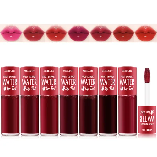 Juego de 7 colores de tinte labial, tinte labial líquido mate mini, tinte multiusos para labios y mejillas, brillo labial hidratante y