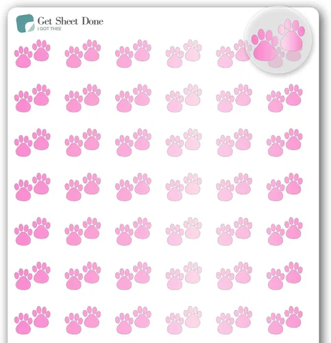 Miniatura 17 de Paw - Calcomanías para planificador de mascotas, 54 láminas doradas (1/2 pulgadas), recordatorio de medicamentos para el cuidado de perros y gatos