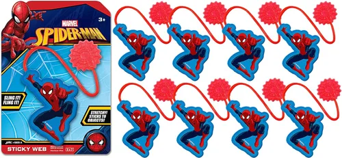 Miniatura 9 de JA-RU Marvel Spiderman & Hulk - Juguetes elásticos a presión para manos adhesivas (paquete de Spiderman) Superhéroes para manos elásticas