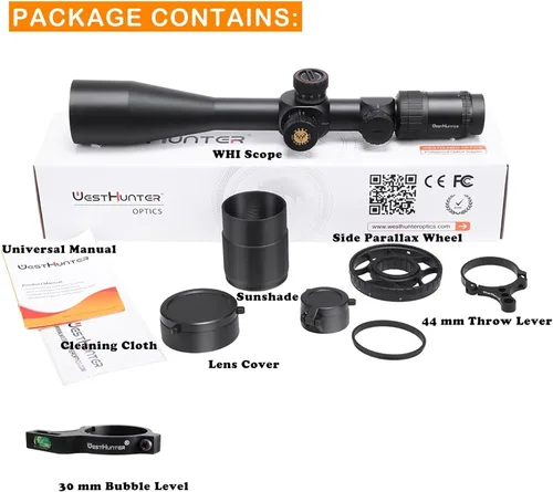 Miniatura 4 de WestHunter Optics WHI Series Hunting Scope, 30 mm Tube First Focal Plane Red Green Illuminated Etched Glass Reticle Tactical 1/10 MIL Shooting Scopes