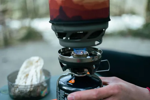 Miniatura 7 de Jetboil MiniMo - Sistema de cocina para estufa de camping y mochileros con control de calor ajustable Puesta de sol
