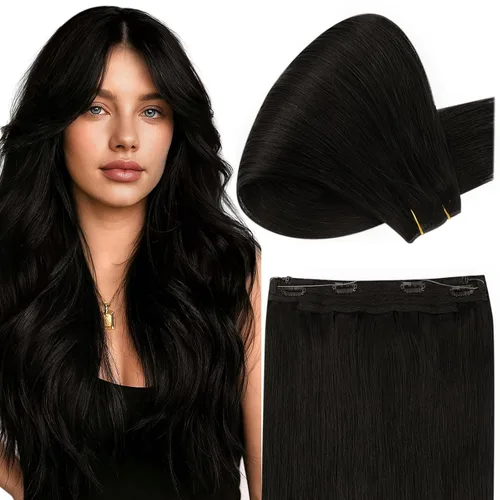 Miniatura 15 de Fshine - Extensiones de cabello humano con clip, de 16 pulgadas, con clip, color marrón chocolate, mezcla de rubio caramelo, extensiones de cabello