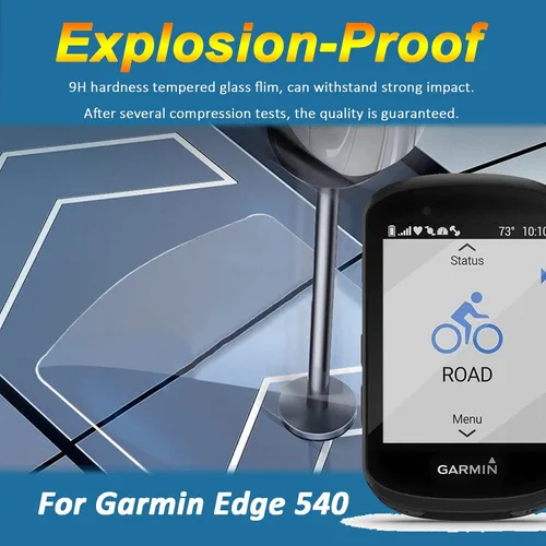 Miniatura 2 de Miimall [Paquete de 2] Protector de pantalla compatible con Garmin Edge 540, antihuellas, resistente a los arañazos, dureza 2.5D 9H, vidrio templado
