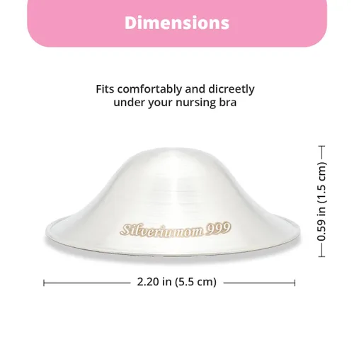 Miniatura 6 de Silveriumom - Tazas de lactancia de plata original, protectores de pezones para lactancia, recién nacidos, 100% plata pura 999 y hechas a mano