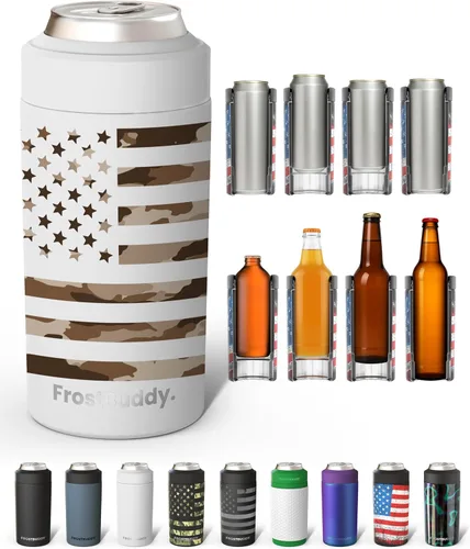 Miniatura 14 de Frost Buddy Universal Can Cooler - Fits all - Stainless Steel Can Cooler for 12 oz & 16 oz Regular or Slim Cans & Bottles - Stainless Steel
