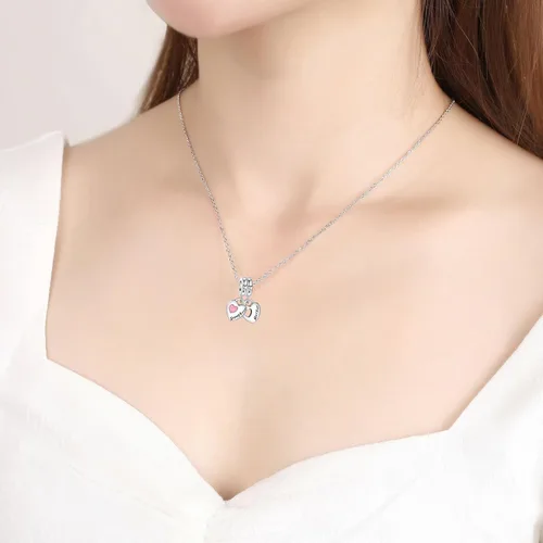 Miniatura 5 de Dije colgante de plata de ley 925 con forma de corazón y gato, para pulseras y collares, joyería de regalo para mujeres, niñas, familiares y amigas