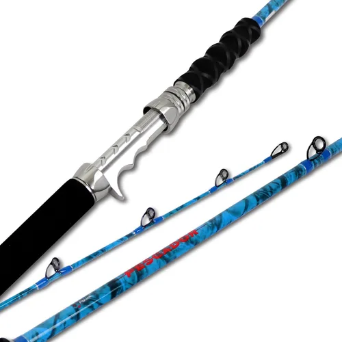 Fiblink Caña de pescar convencional de barco de 2 piezas Caña de pescar portátil Spinning/Casting Rod Carbon Fishing Pole