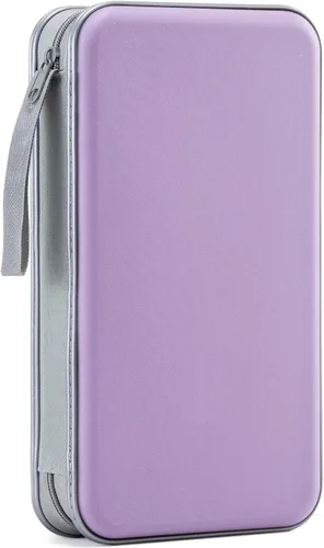 Miniatura 10 de LIOVODE Funda para DVD, estuche portátil para CD de capacidad para 96, organizador de cartera de DVD de plástico duro, organizador para coche CD