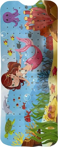 Miniatura 25 de ENKOSI Tapete de baño antideslizante, extra largo de 40 x 16 pulgadas, tapete antideslizante grande para bañera y ducha con ventosas y agujeros