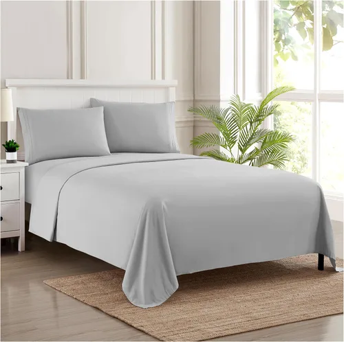 Miniatura 21 de Juego de sábanas de 1800 hilos – Sábanas de microfibra cepillada suave de calidad egipcia – Juego de ropa de cama de lujo con sábana encimera