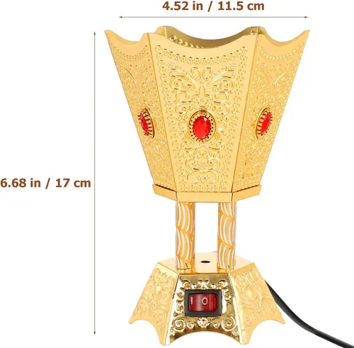 Miniatura 3 de MAGICLULU Quemador de incienso eléctrico estilo de Oriente Medio Incensario de escritorio Plug-in Quemador de aroma para decoración de mesa