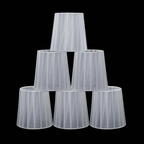 Miniatura 9 de KORA - Juego de 2 pantallas pequeñas con clip para lámpara de pared, barril pequeño, 5.2 x 4 pulgadas x 5.2 pulgadas de alto, cinta orgánica, hechas