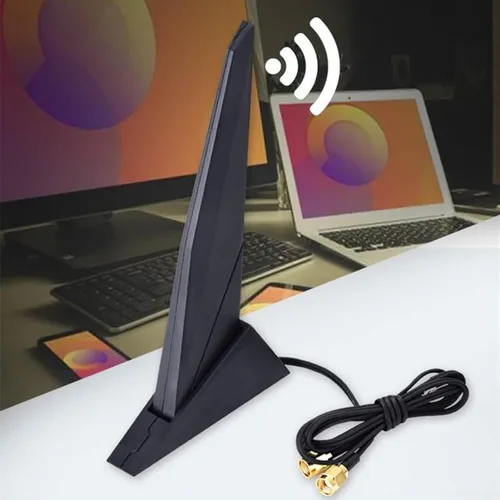 Miniatura 5 de TECKEEN Antena WiFi de doble banda para Asus Z390 Z490 X570 placa base 2T2R, 2.4G/5G WiFi6e antena con cable de extensión, magnética en la parte