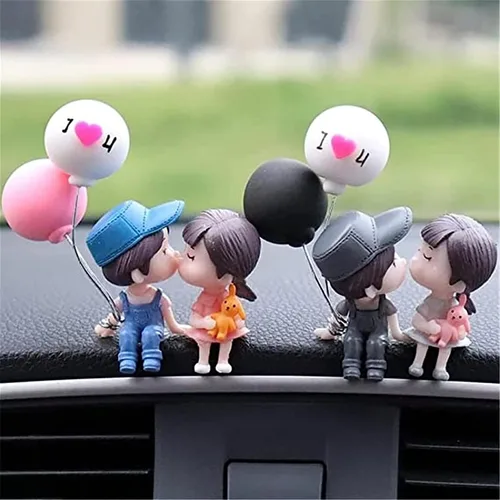 Miniatura 8 de Decoración de coche de acción de caricaturas para parejas, lindos adornos para coche, accesorios para carro, decoración interior del automóvil lindo