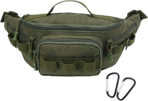 Riñonera táctica, pequeña bolsa de aparejos de pesca, resistente al agua, cintura militar, portátil, para pesca con mosca, senderismo, escalada con