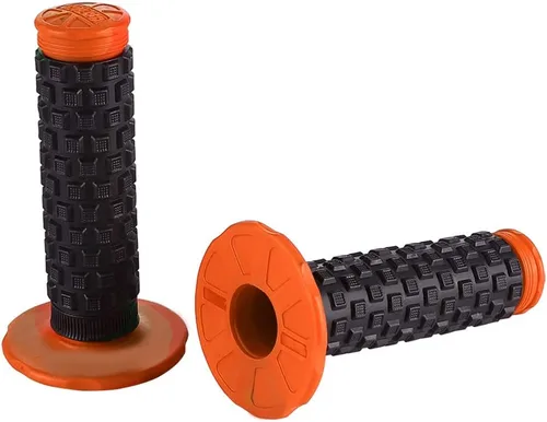 Motorcycle Grips 7/8" Dirt Bike Grip Pillow Top Grips Rubber Anti-Slip Universal Handlebar Racing Grip for Motocross ATV Naranja