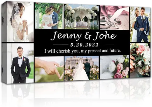 Personaliza tus fotos sobre lienzo, impresiones artísticas personalizadas para pared, fotos familiares, de boda, bebé, mascota, collage de múltiples
