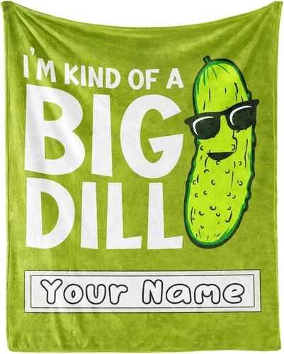 Miniatura 9 de Manta personalizada de pepinillo para adolescentes - Tamaño de manta de 50x60 pulgadas - Mantas suaves y esponjosas y acogedoras de regalo - Manta