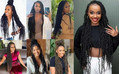 Miniatura 6 de 8 paquetes de cabello de ganchillo Goddess Locs de 14 pulgadas, trenzas de ganchillo suaves locs, extremos rizados, rastas bohemias de ganchillo 1b