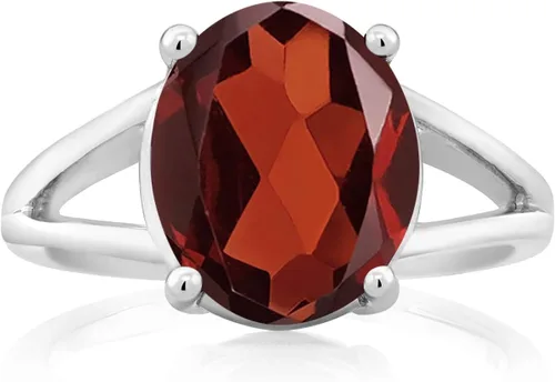 Miniatura 63 de Gem Stone King Anillo solitario con piedra preciosa de 3.00-7.00 quilates Plata de ley 925 Ovalado de 0.47 x 0.49 pulgadas Anillo