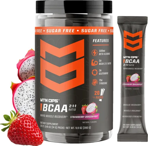Miniatura 7 de MTN OPS BCAA Powder - Suplemento en polvo de aminoácidos 2:1:1 para una rápida recuperación muscular y reparación sin azúcar ni gluten, 30